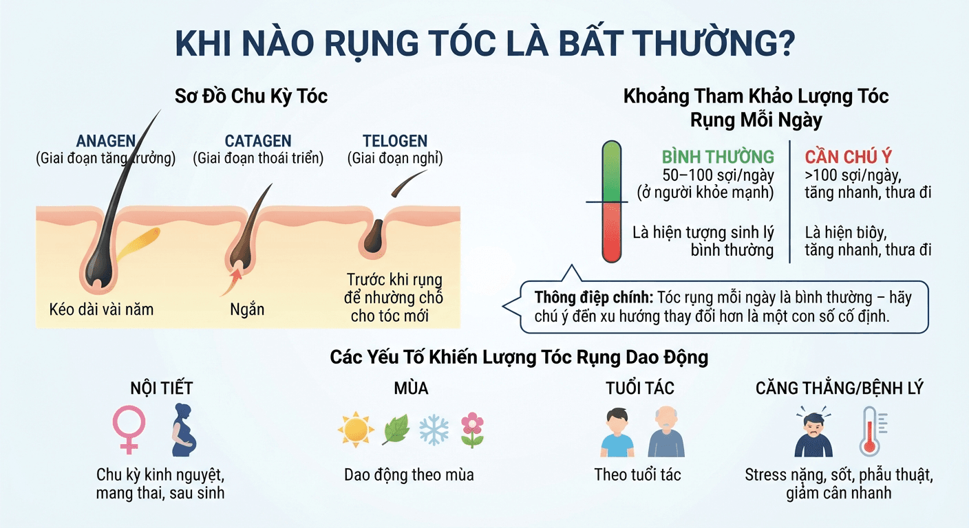 Khi nào rụng tóc là bất thường?