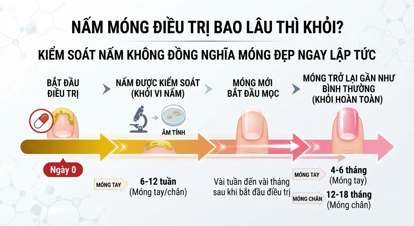 Nấm móng điều trị bao lâu thì khỏi?