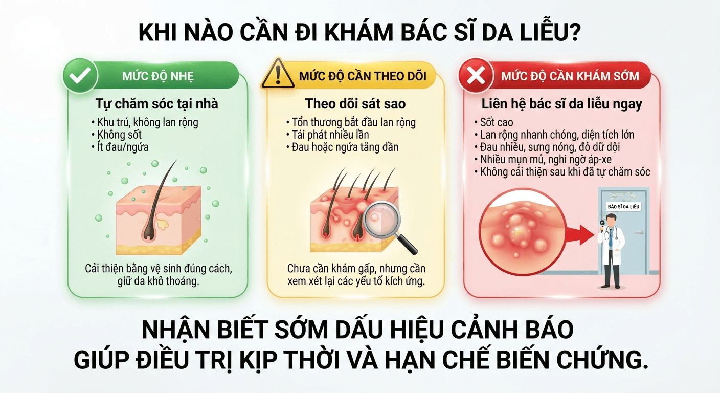 Khi nào cần đi khám bác sĩ da liễu?
