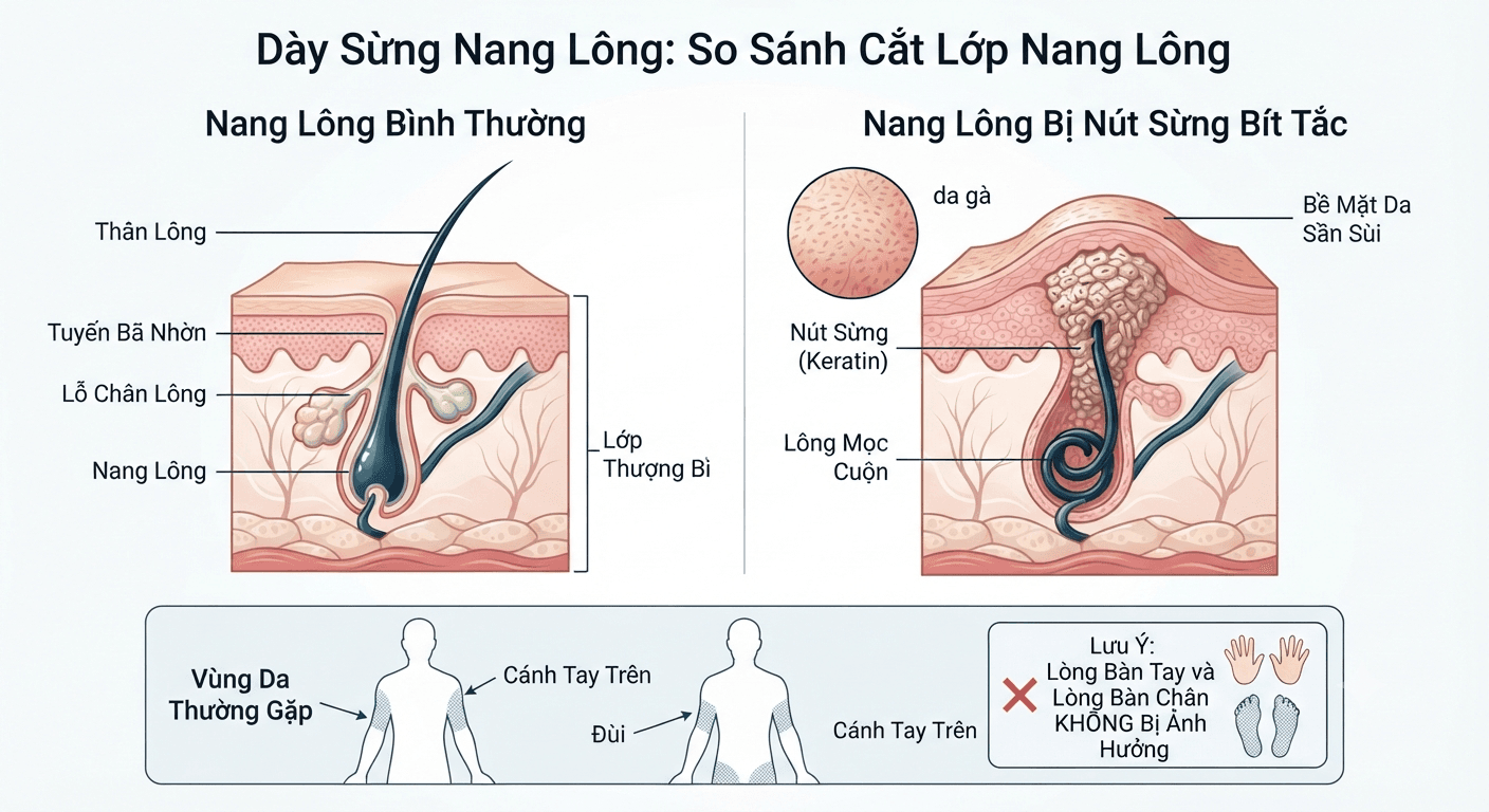 Dày sừng nang lông là gì?