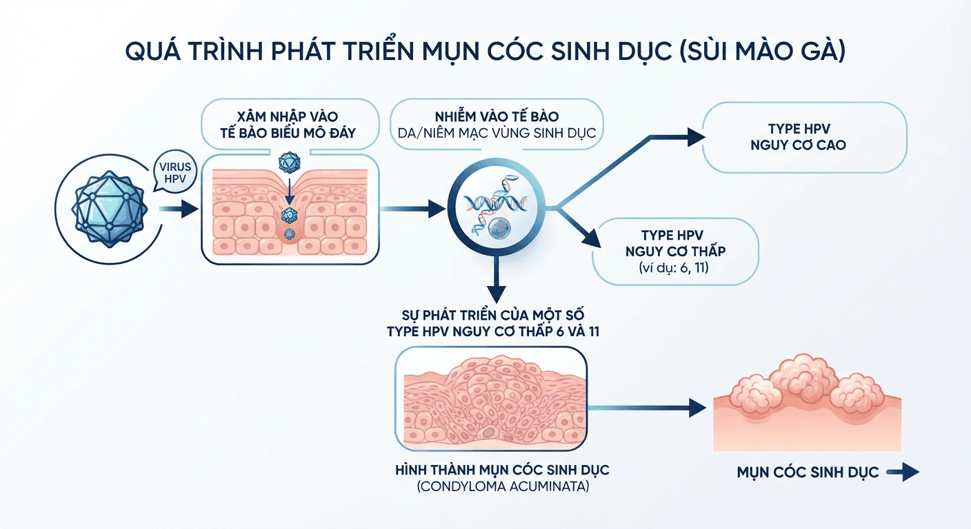 Sùi mào gà là gì và HPV liên quan như thế nào?