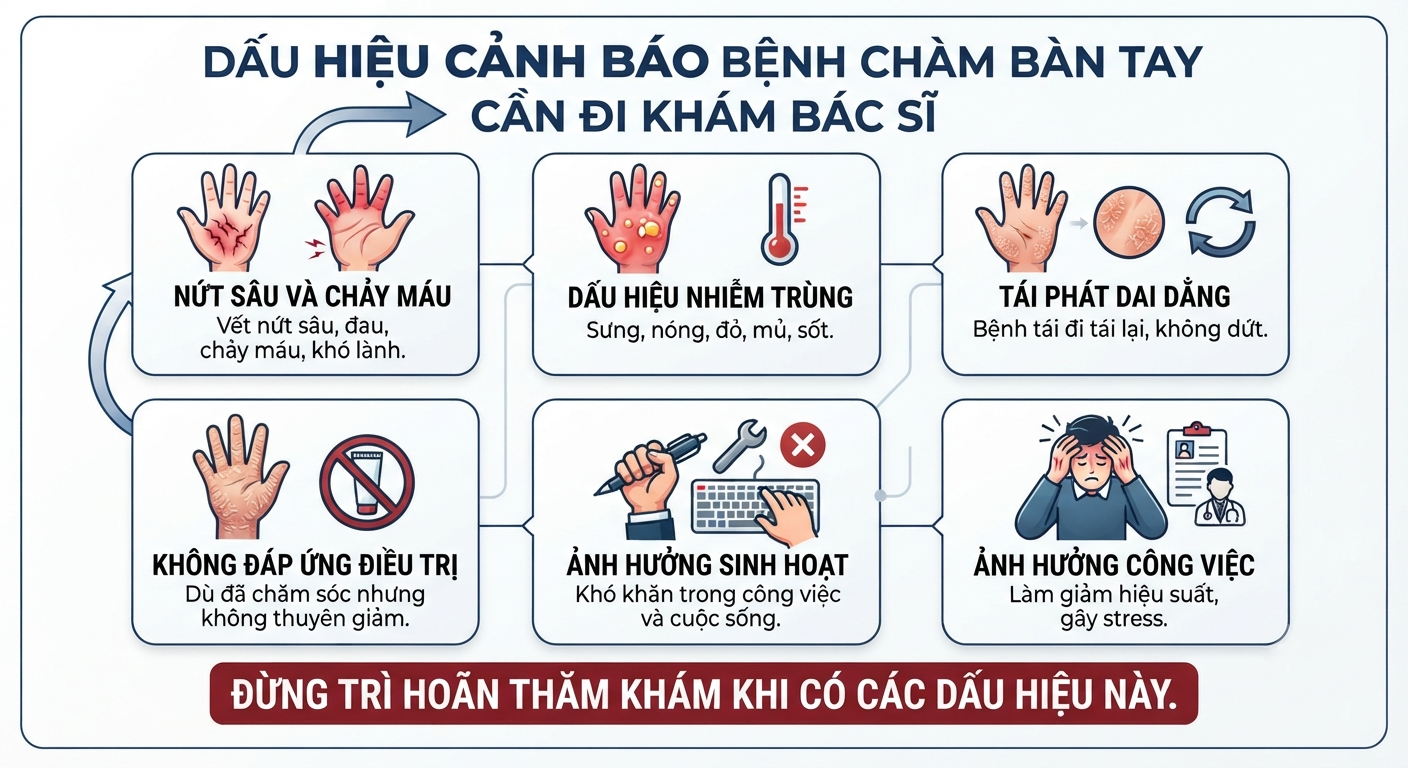 Khi nào chàm bàn tay cần đi khám bác sĩ?