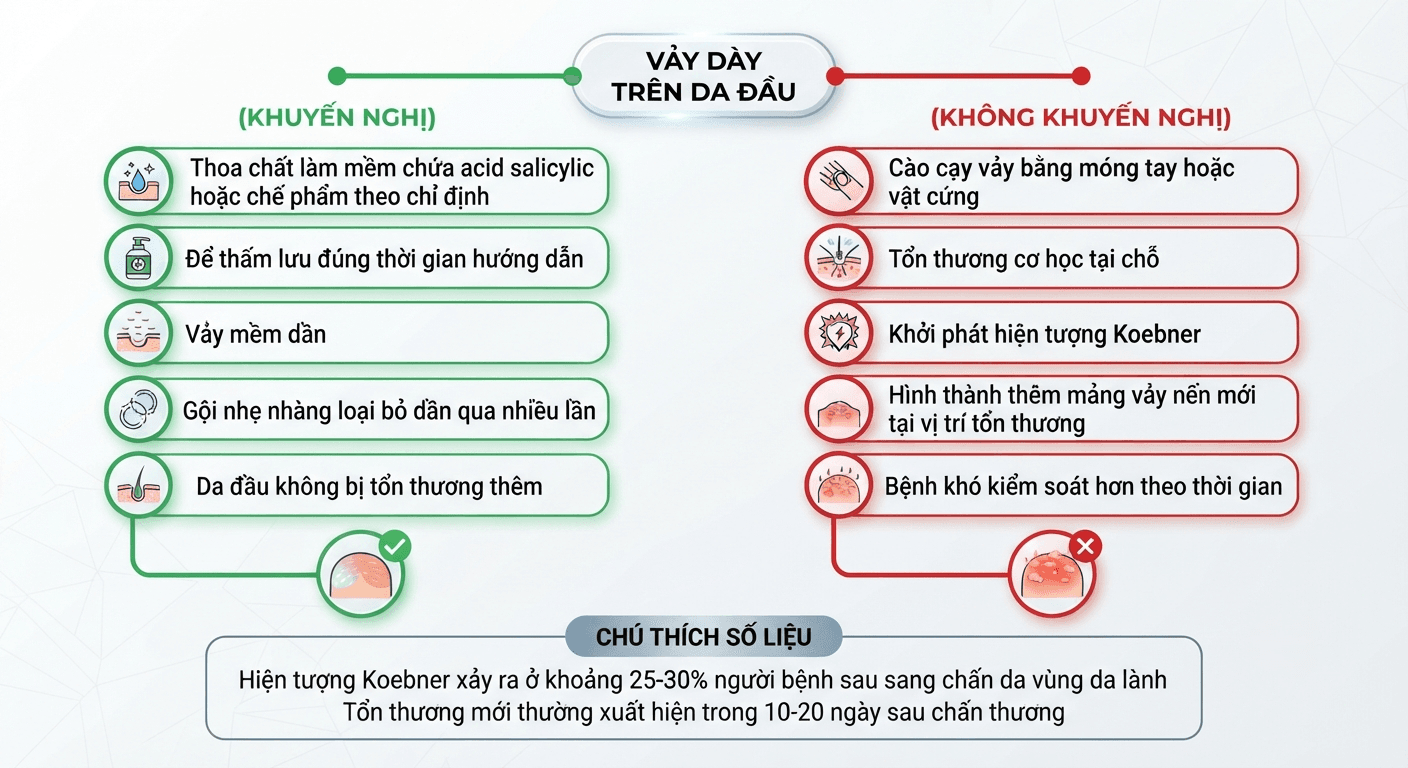 Xử lý vảy dày an toàn 