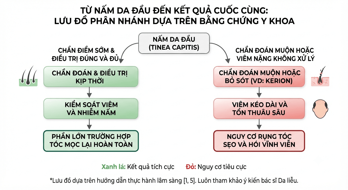 Từ nấm da đầu đến kết quả cuối cùng