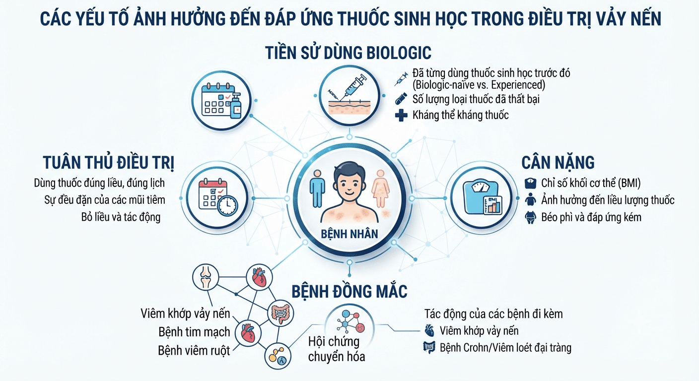 Các yếu tố ảnh hưởng đến đáp ứng thuốc sinh học